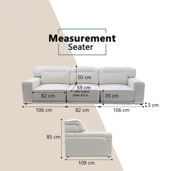 Arvenor Fabric Slider Sofa (Pet Friendly & Easy Clean)
