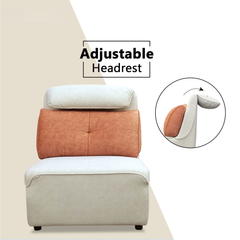 Havor Fabric Adjustable Headrest Sofa (Pet Friendly & Easy Clean)