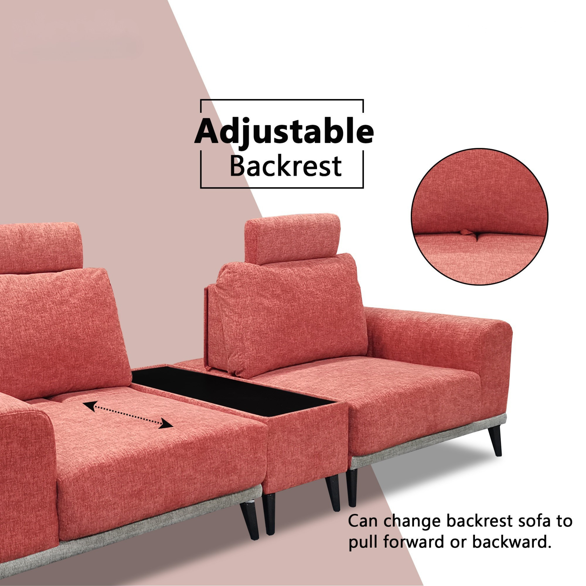 Sylvenor Fabric Sectional Sofa (Pet Friendly & Easy Clean)