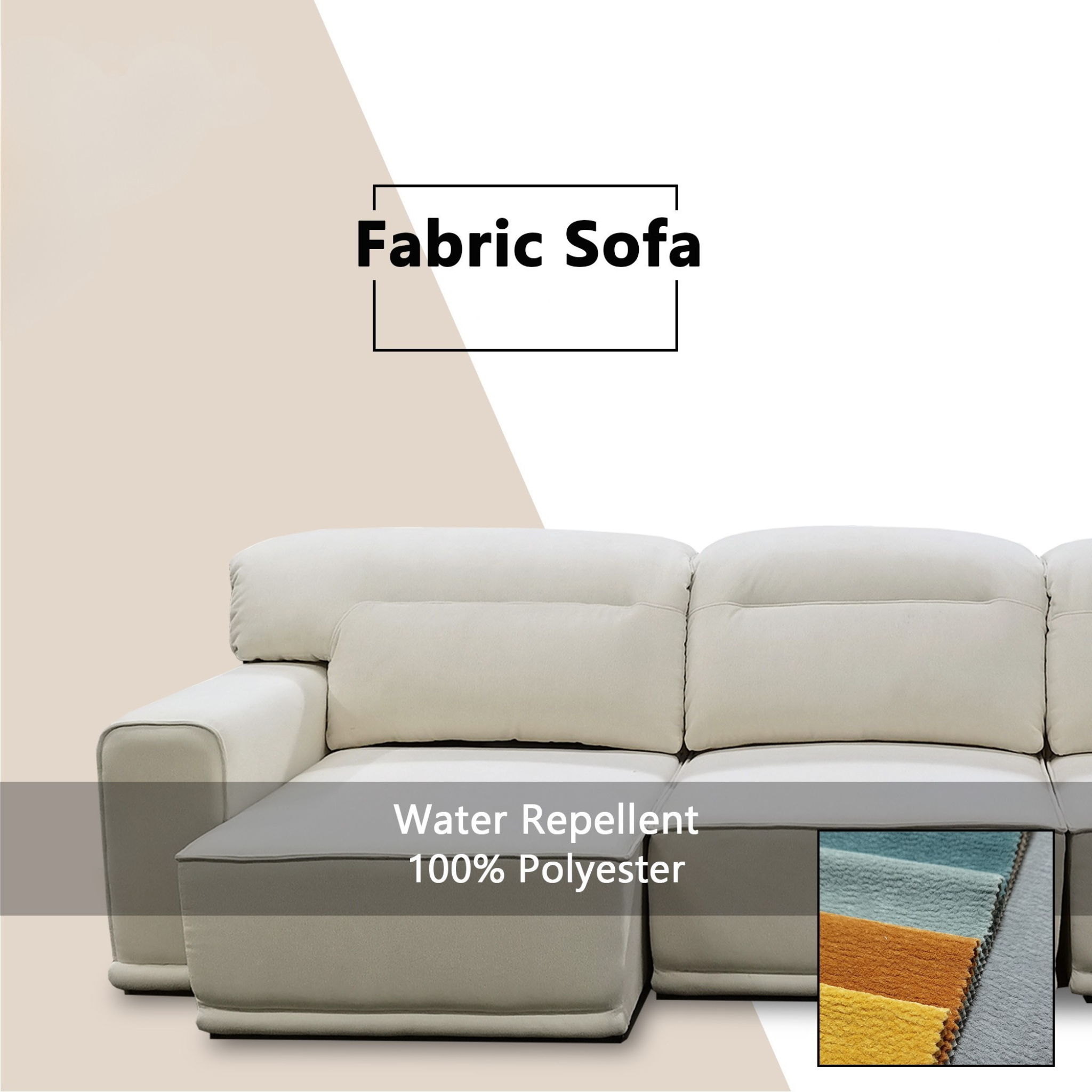 Arvenor Fabric Slider Sofa (Pet Friendly & Easy Clean)