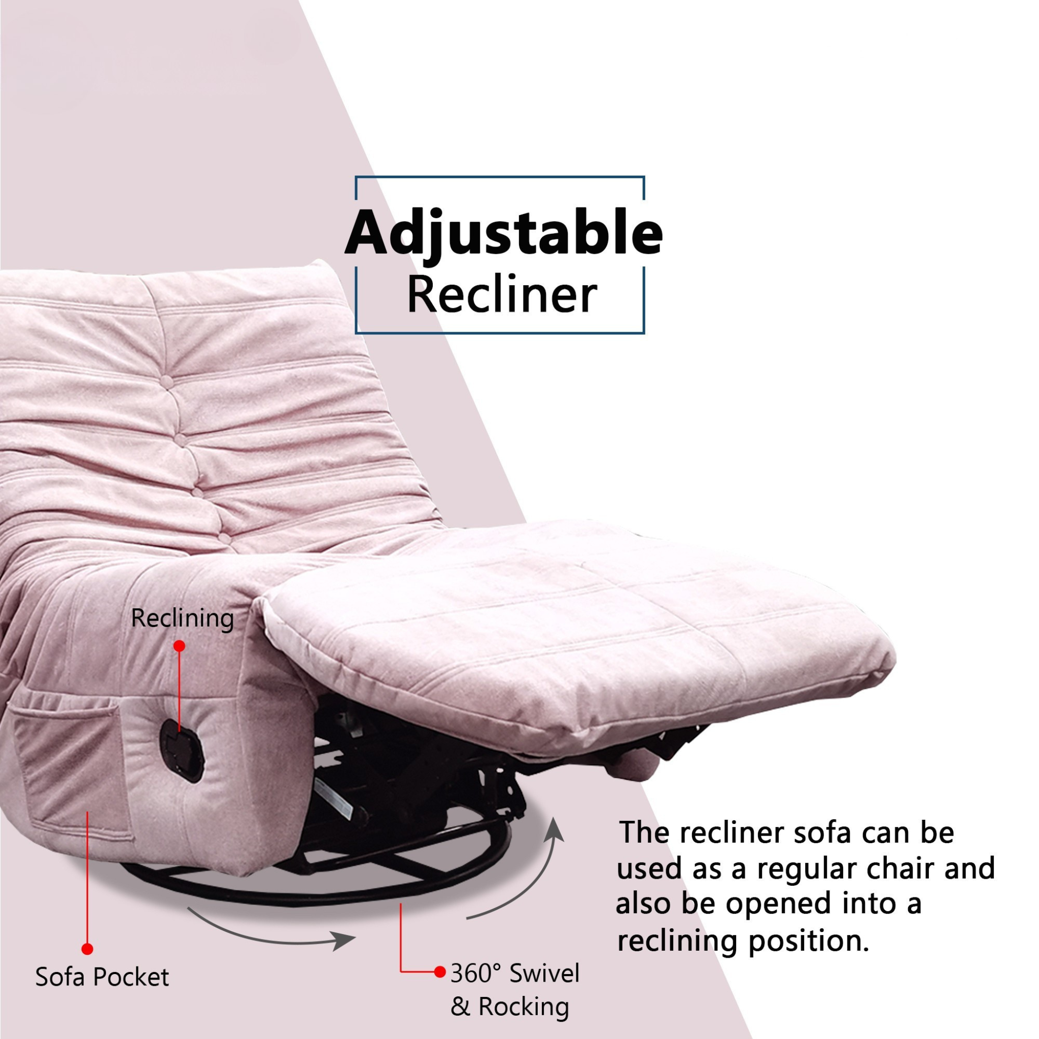 Cyral Fabric Recliner Sofa (Pet Friendly & Easy Clean)