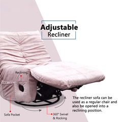 Cyral Fabric Recliner Sofa (Pet Friendly & Easy Clean)