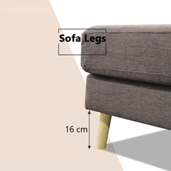 Orlinor Fabric L-Shaped Sofa (Pet Friendly & Easy Clean) KH