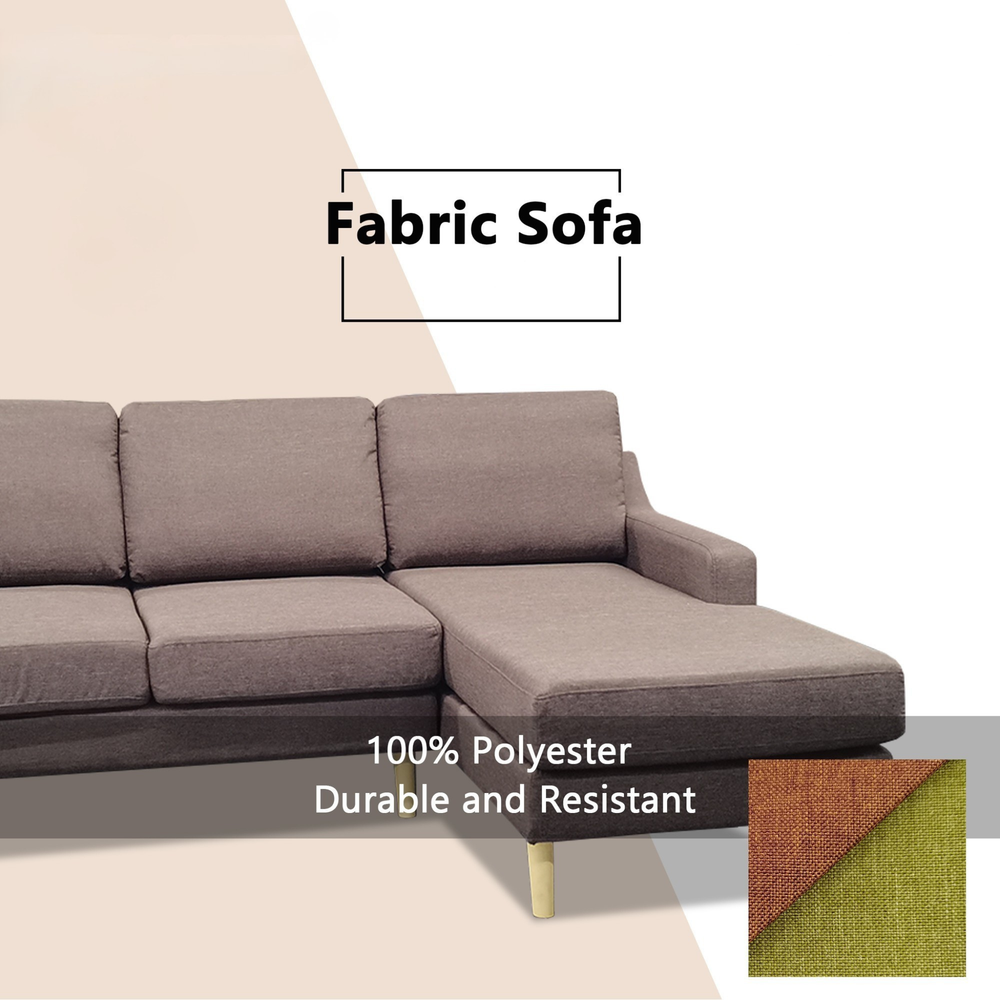 Orlinor Fabric L-Shaped Sofa (Pet Friendly & Easy Clean) KH