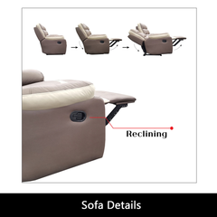 Rystel Genuine Leather Recliner Sofa