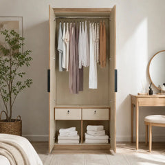 Caldrex 2 Door Open Wardrobe (Solid Plywood) DA