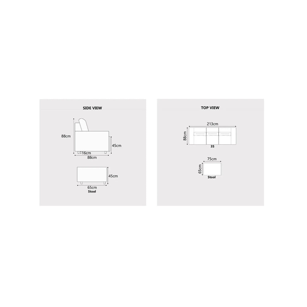 Orlinor Fabric Sofa (Pet Friendly & Easy Clean) KH
