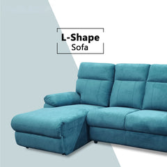 Elvaris Fabric L-Shaped Sofa (Pet Friendly & Easy Clean) - Esteller