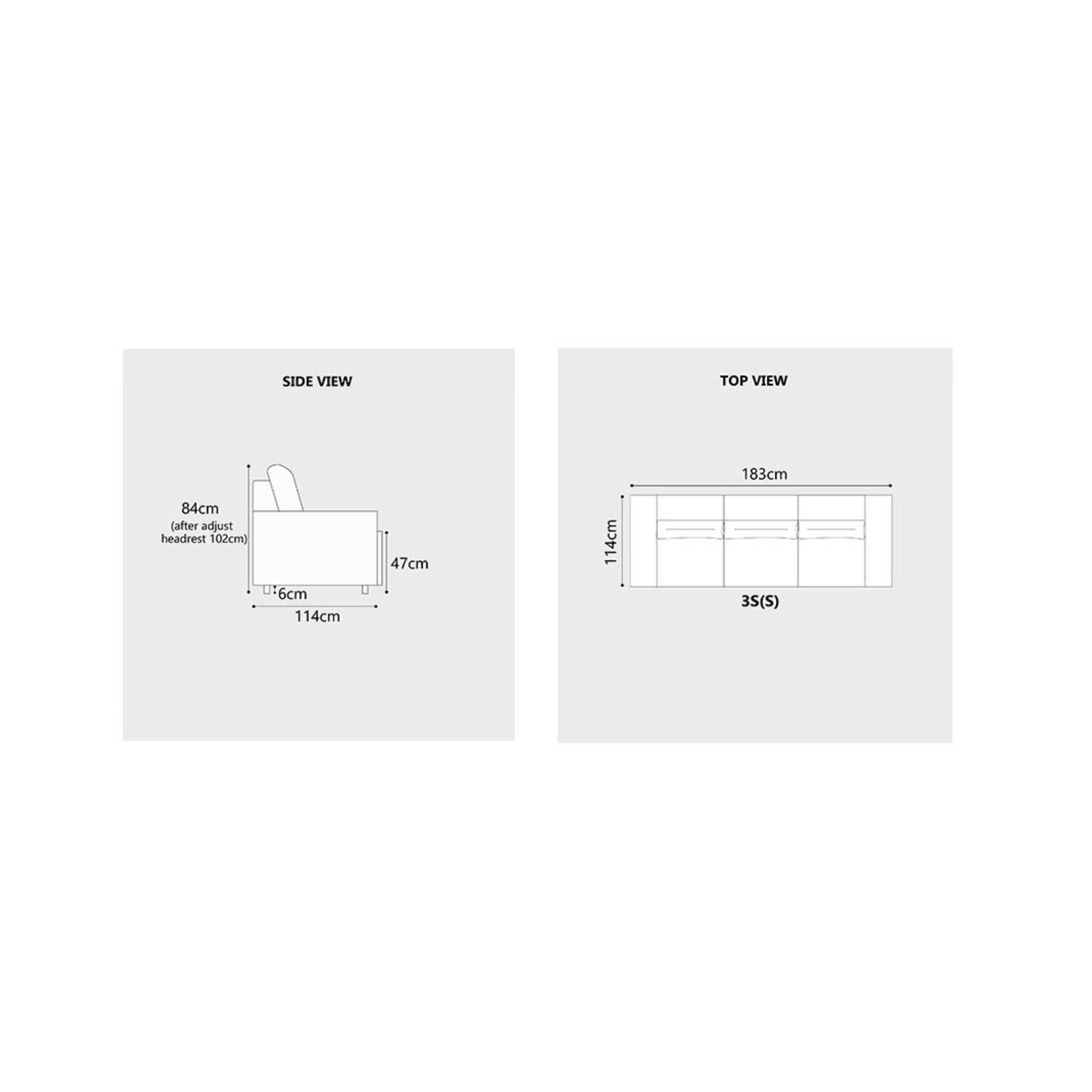 Oryno Fabric Adjustable Headrest Slider Sofa (Pet Friendly & Easy Clean)