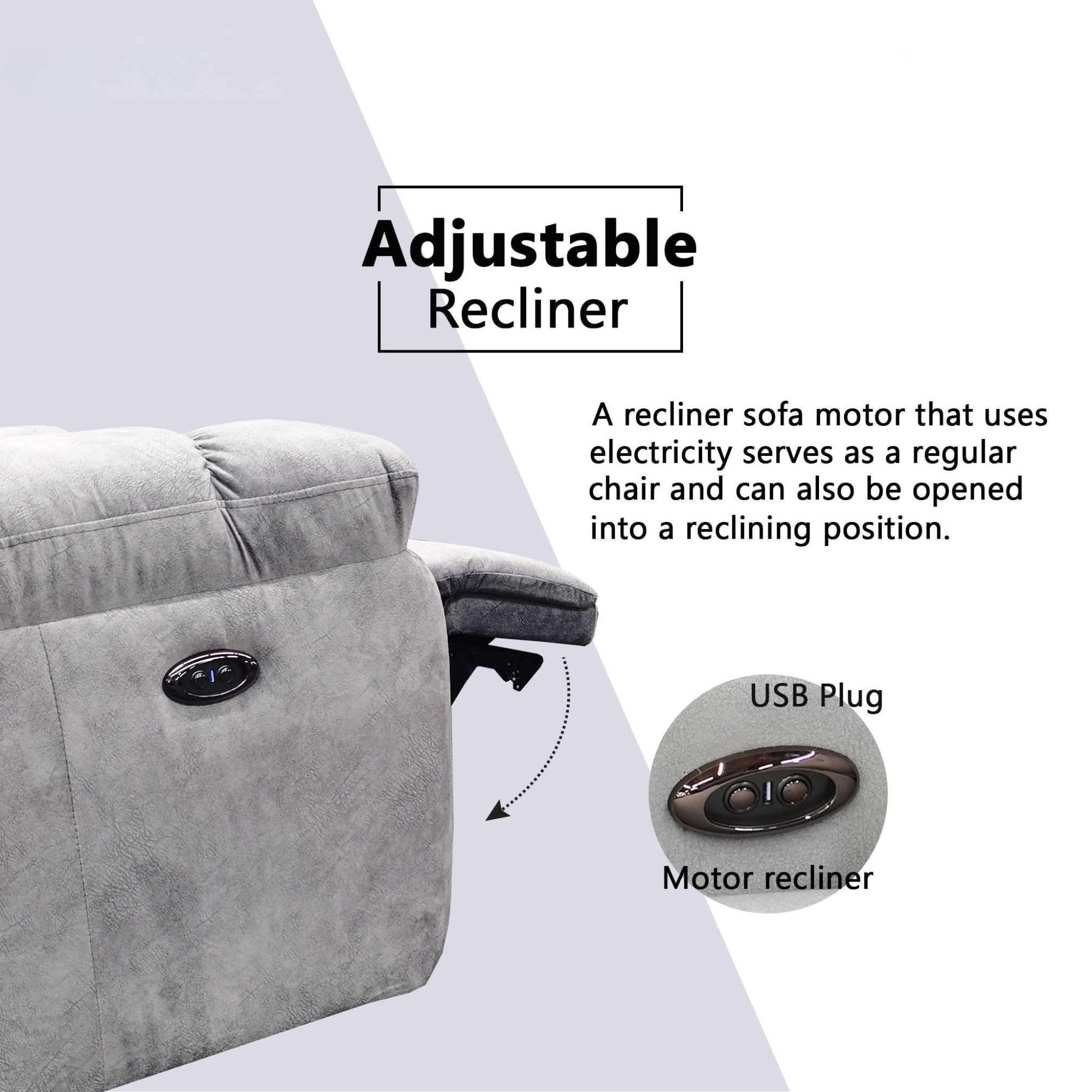 Morrel Fabric Recliner Sofa (Pet Friendly & Easy Clean)