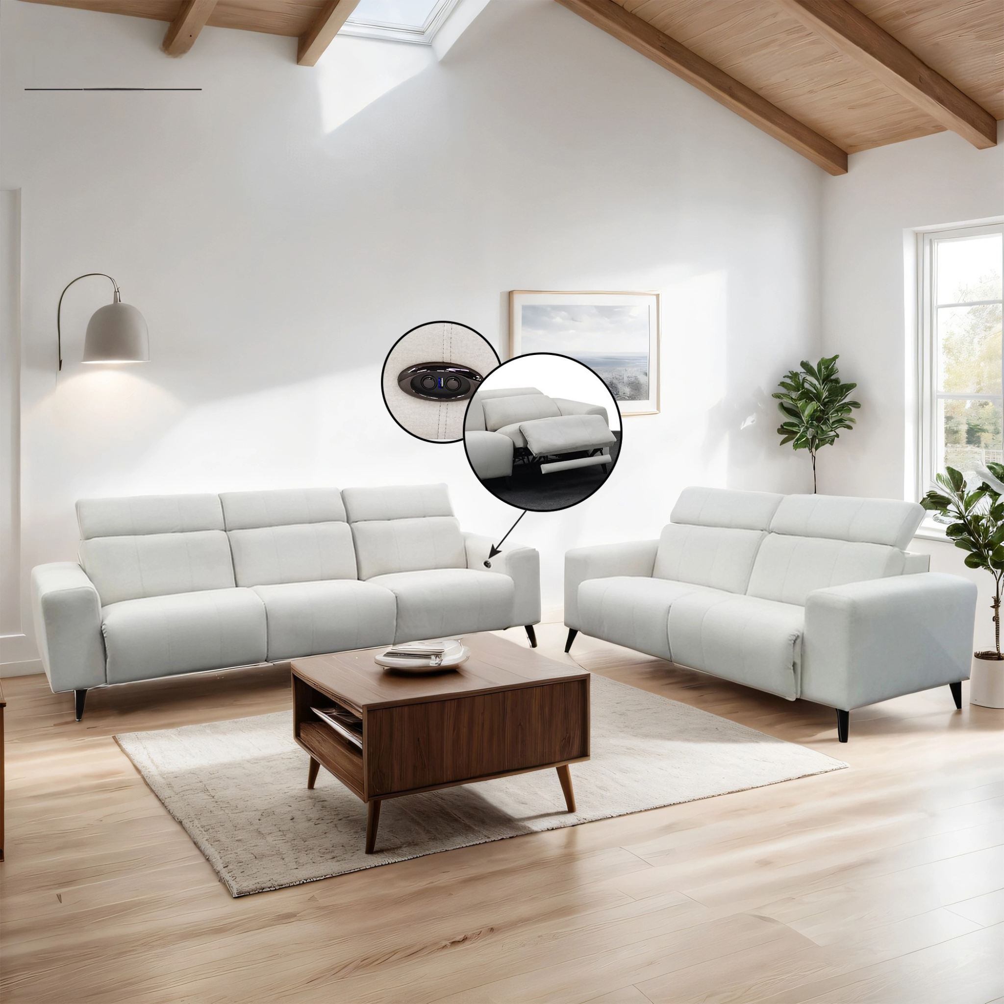 Havos Fabric Recliner Sofa (Pet Friendly & Easy Clean)