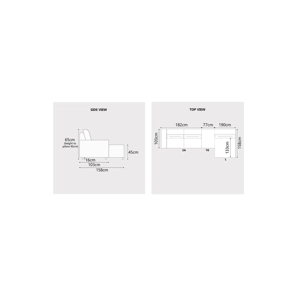 Prylen Fabric L-Shaped Sofa (Pet Friendly & Easy Clean) - Esteller