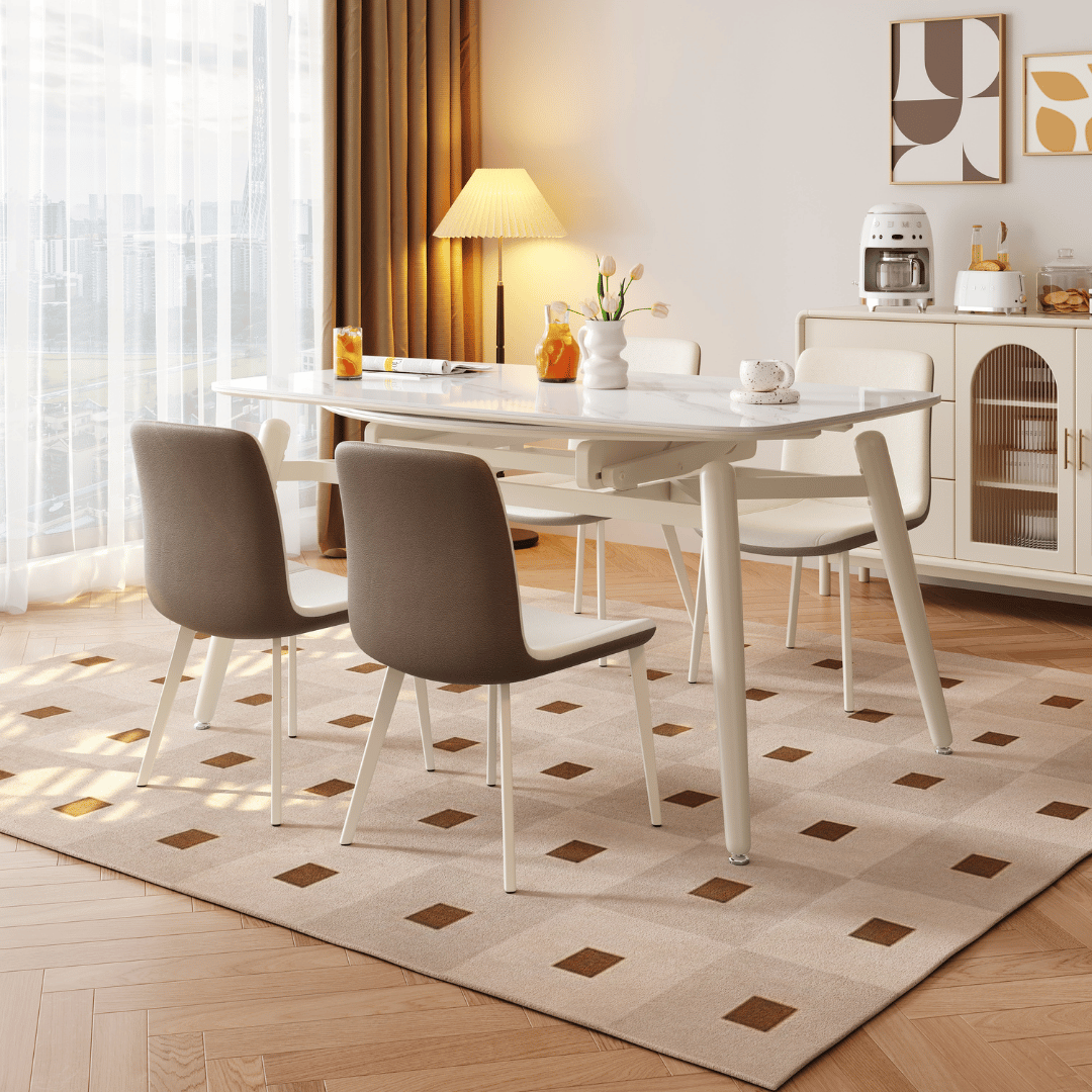 Verilon White Extendable Dining Set