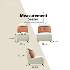 Havor Fabric Adjustable Headrest Sofa (Pet Friendly & Easy Clean)