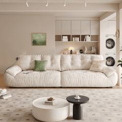 Mochi Chenille Fabric Sofa (Water Repellent, USB Charger)