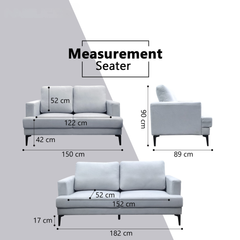 Lorren Fabric Sofa (Pet Friendly & Easy Clean)