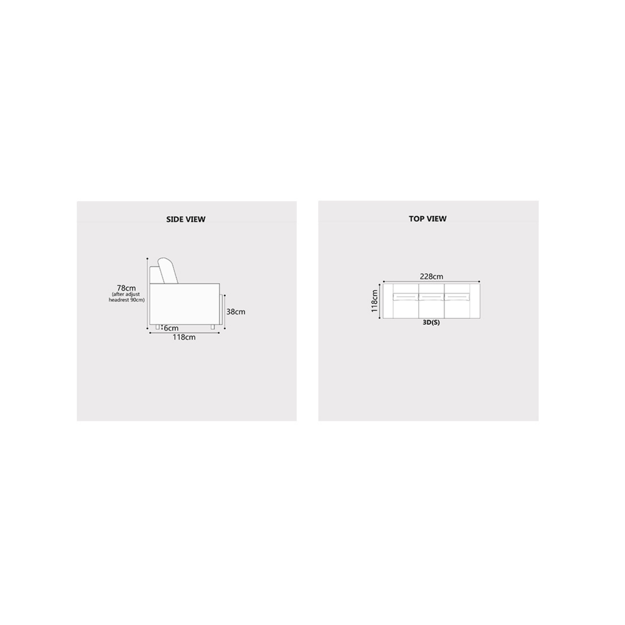 Zevin Genuine Leather Adjustable Headrest Sofa