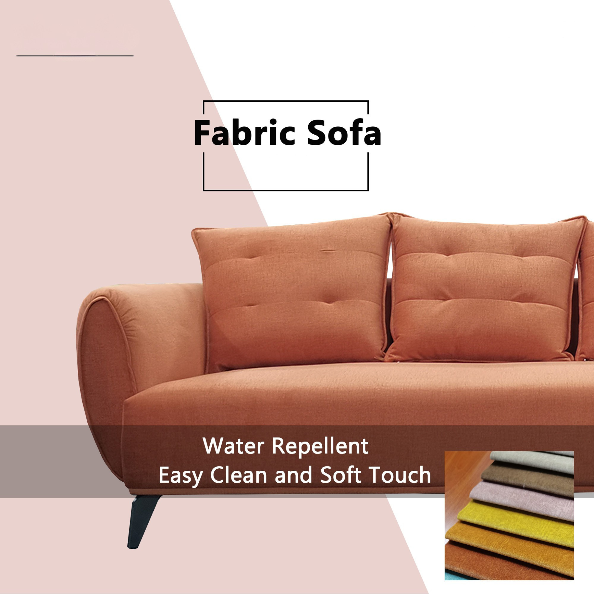 Rovan Fabric Sofa (Pet Friendly & Easy Clean)