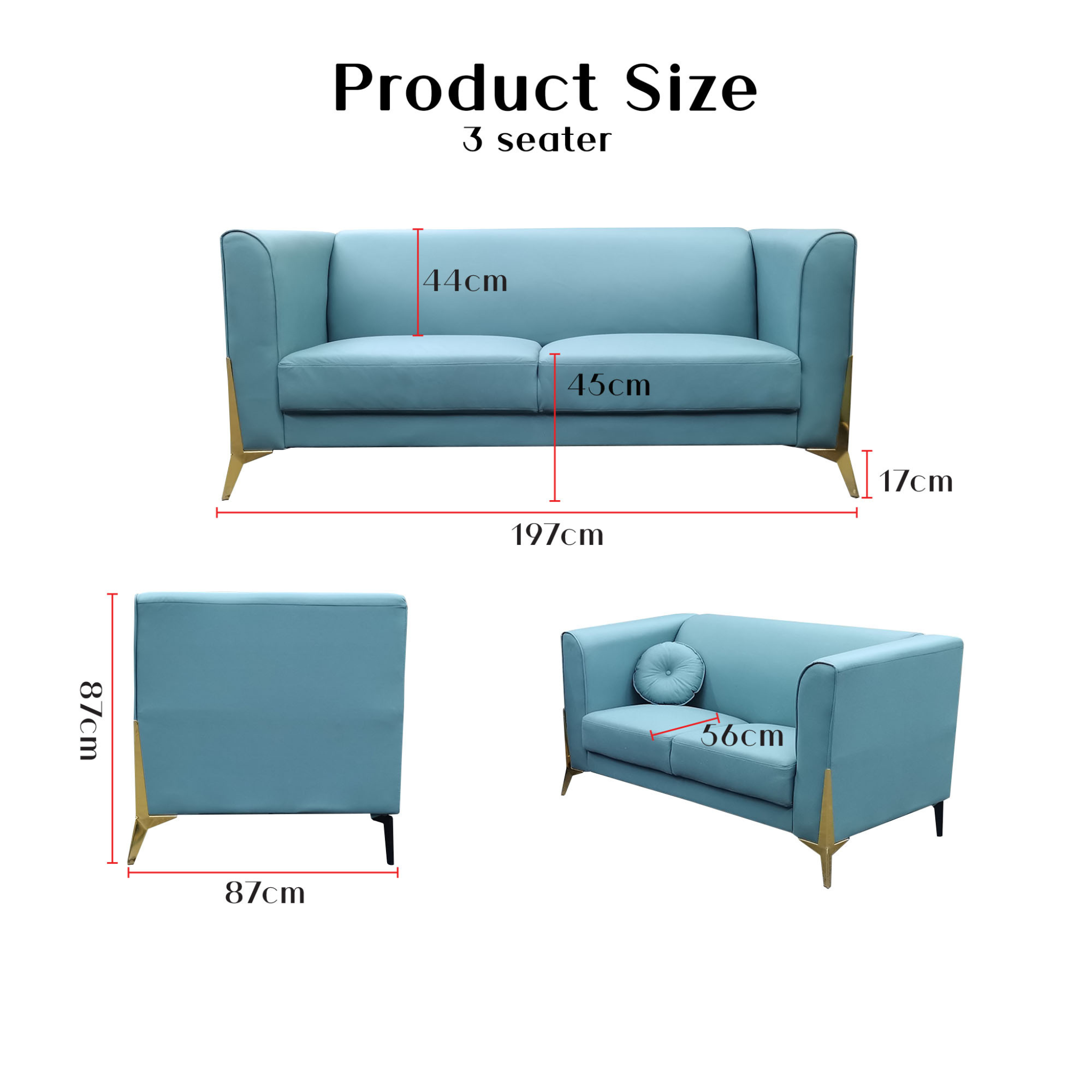 Argus Fabric Sofa (Pet Friendly & Easy Clean)