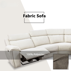 Enricus Fabric Adjustable Headrest Recliner Corner Sofa (Pet Friendly & Easy Clean)