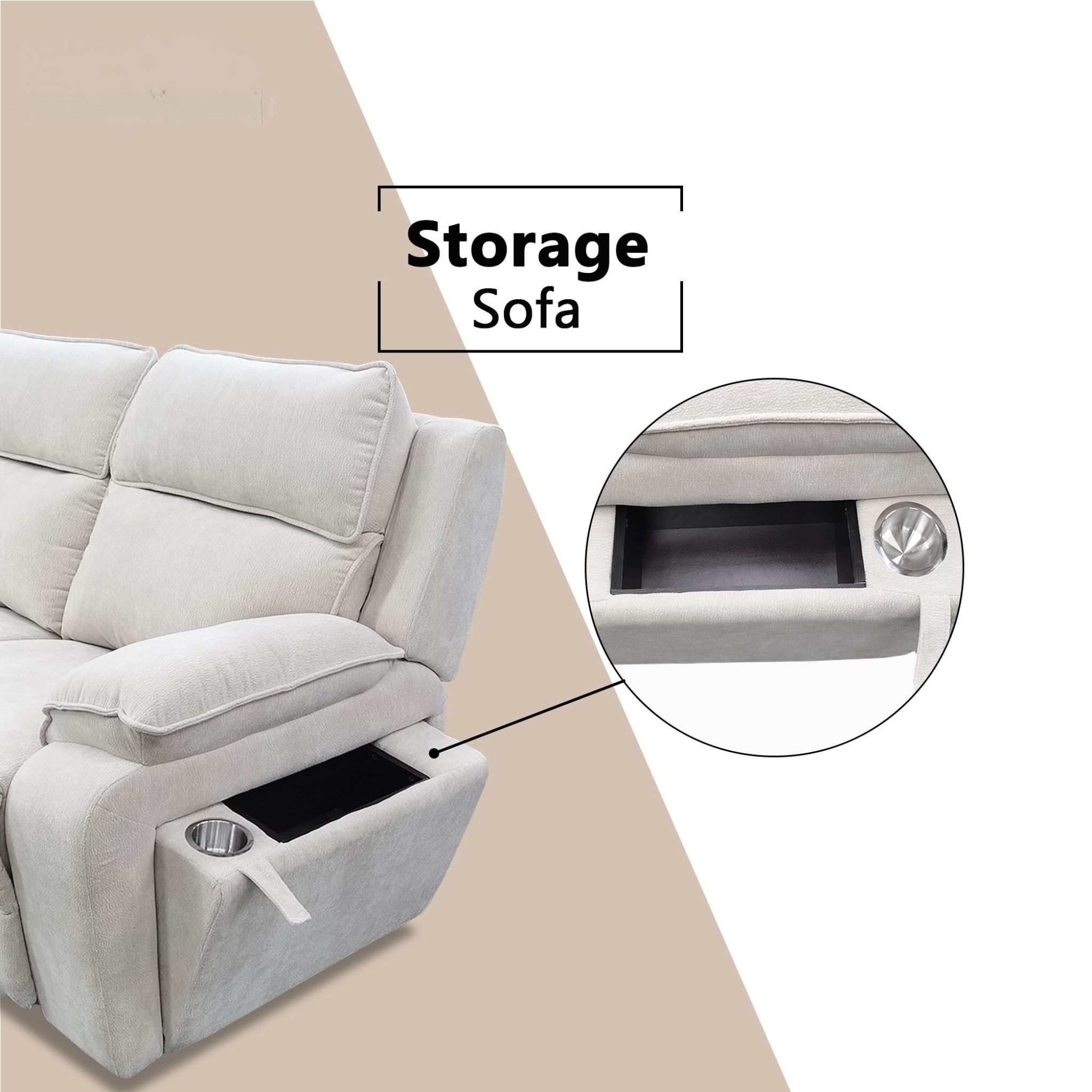 Belric Fabric Recliner Sofa (Pet Friendly & Easy Clean)