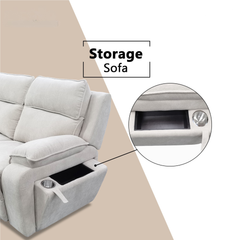 Belric Fabric Recliner Sofa (Pet Friendly & Easy Clean)