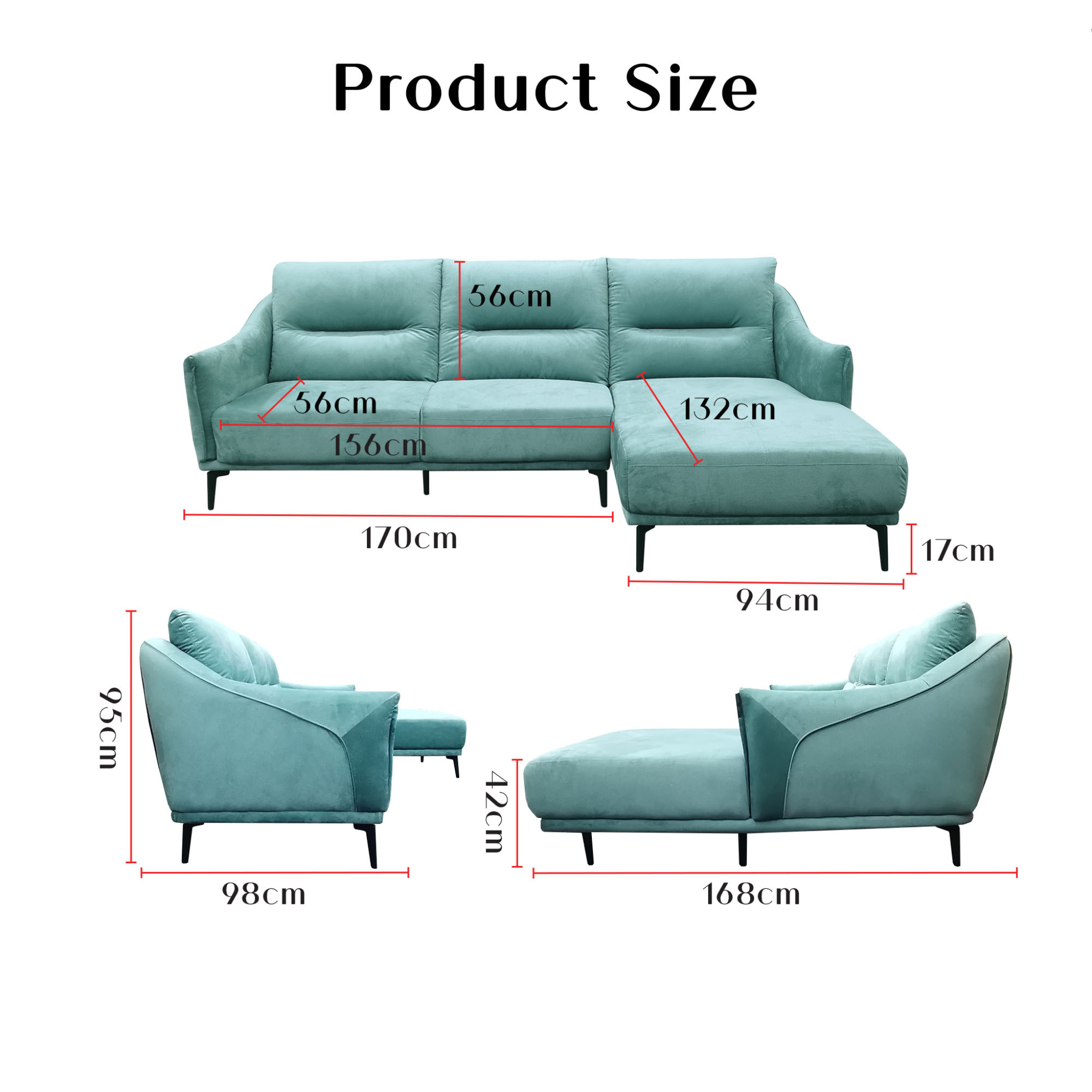 Corlan Fabric L-Shaped Sofa (Pet Friendly & Easy Clean)