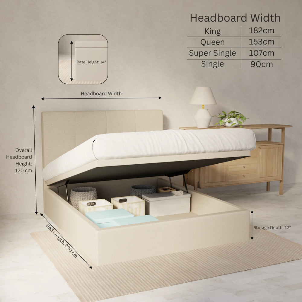 Lyra Genuine Leather Storage Bed (Gas Lift) SSE