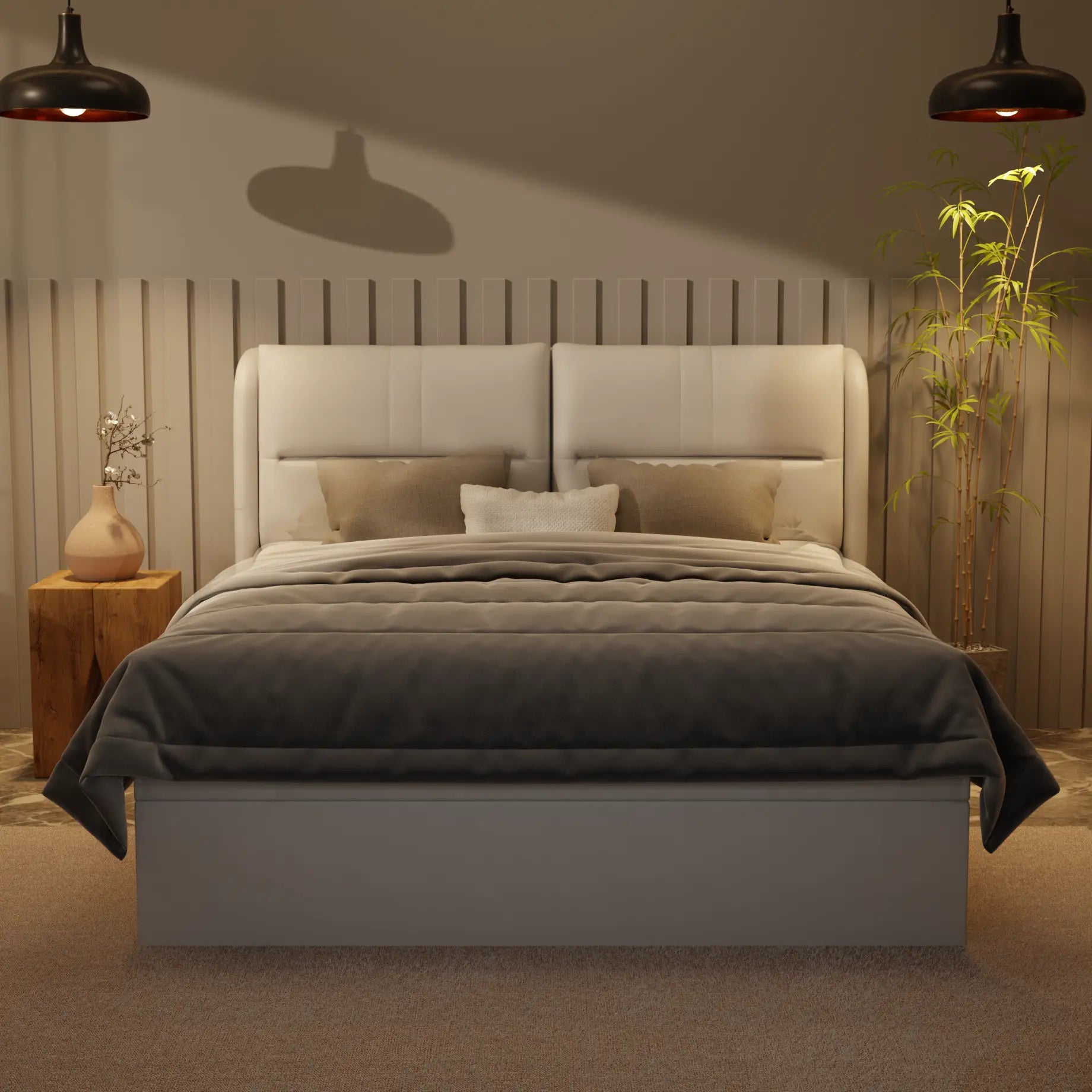 Linqe Genuine Leather Storage Bed (Gas Lift) XYXBED