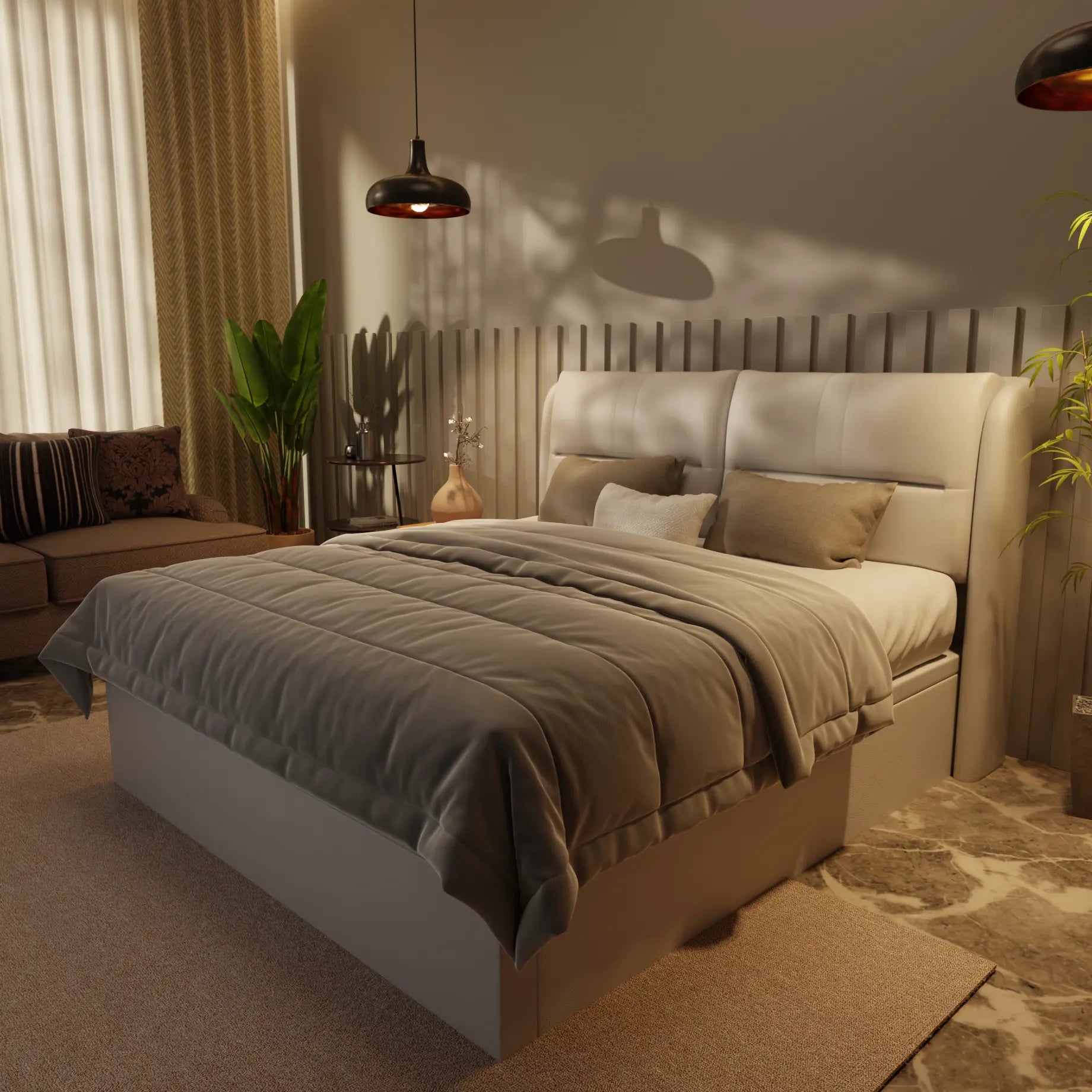 Linqe Genuine Leather Storage Bed (Gas Lift) XYXBED