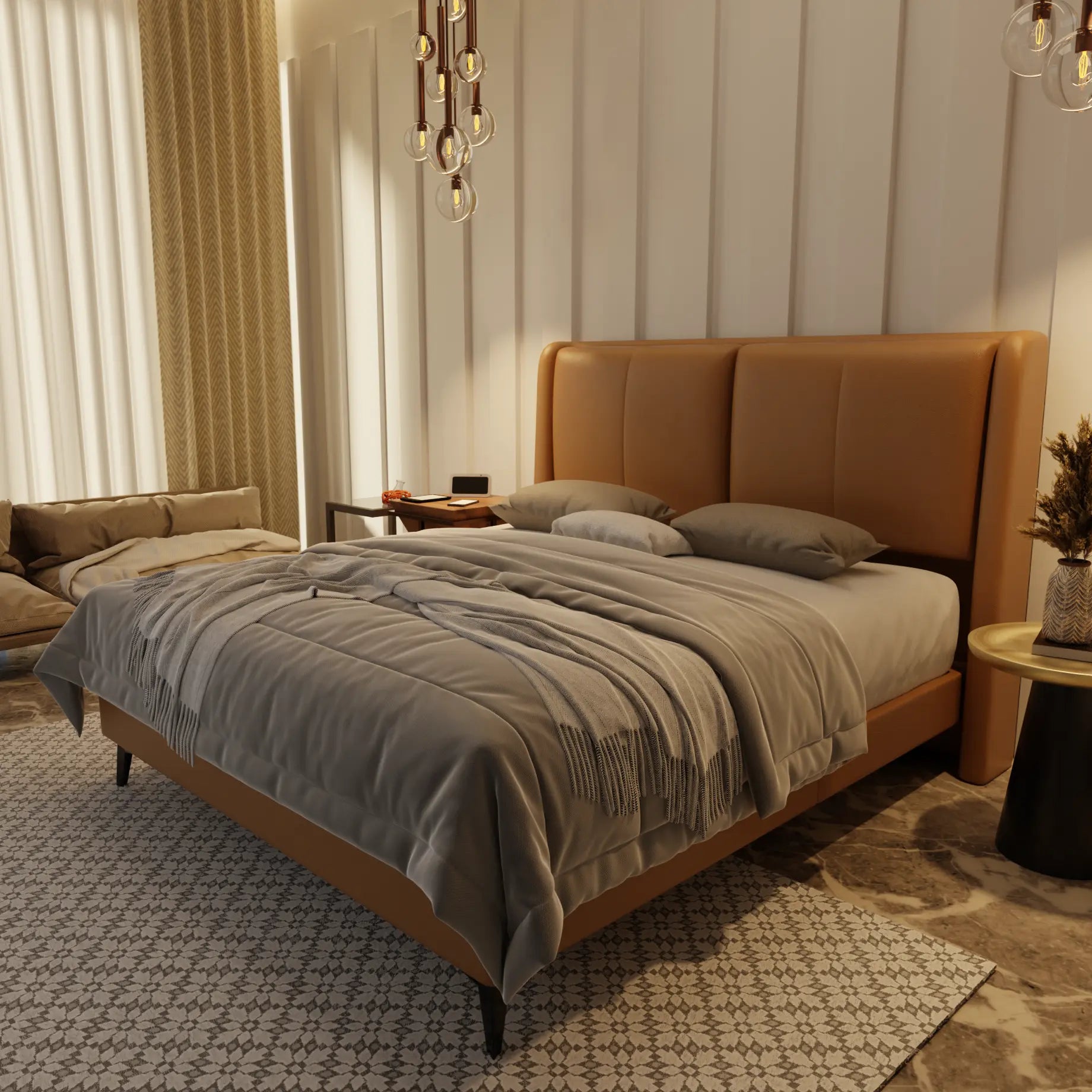 Grenne Genuine Leather Divan Bed Frame XYXBED