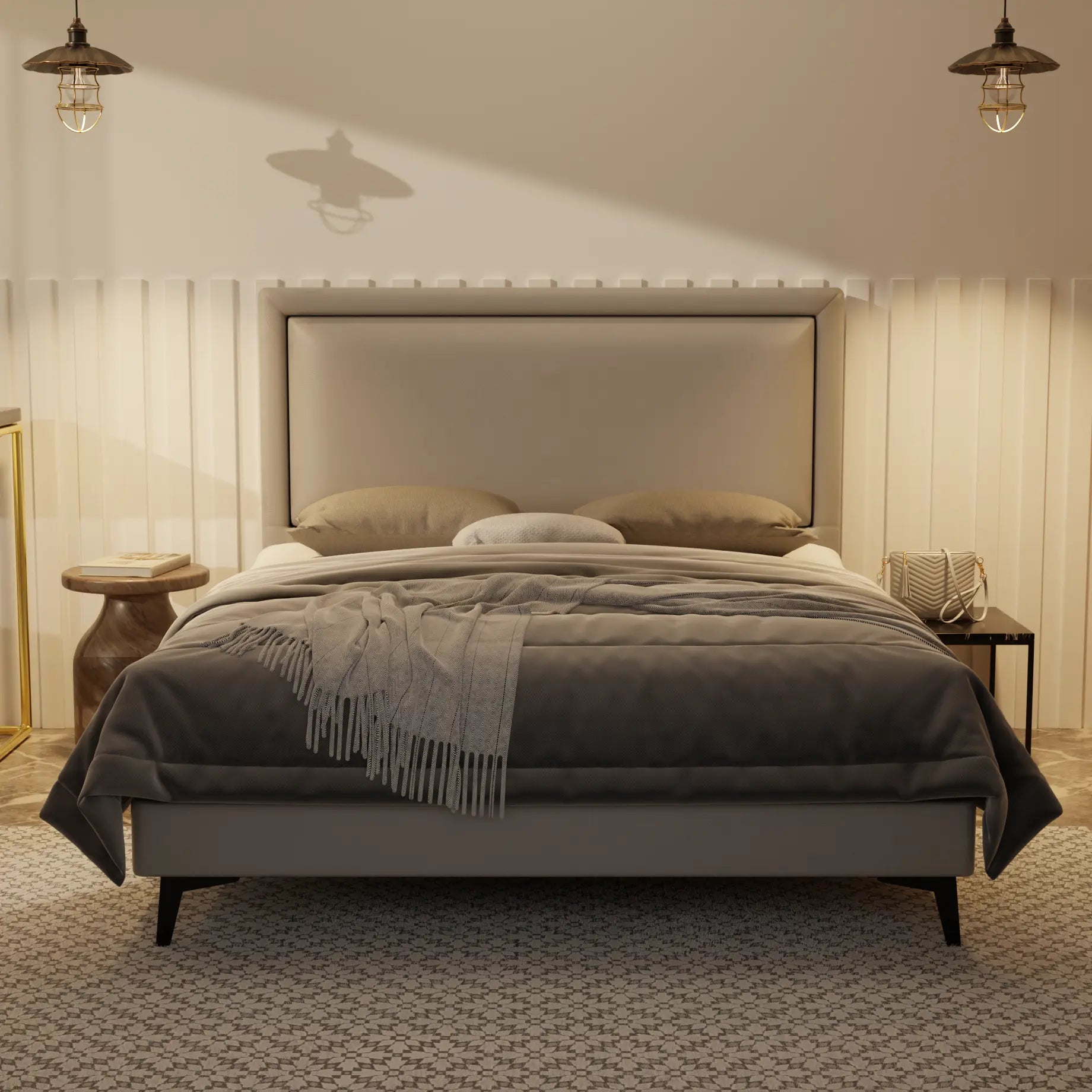 Jinny Genuine Leather Divan Bed Frame XYXBED