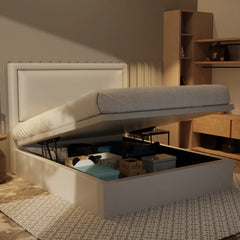 Jinny Genuine Leather Storage Bed (Gas Lift) XYXBED