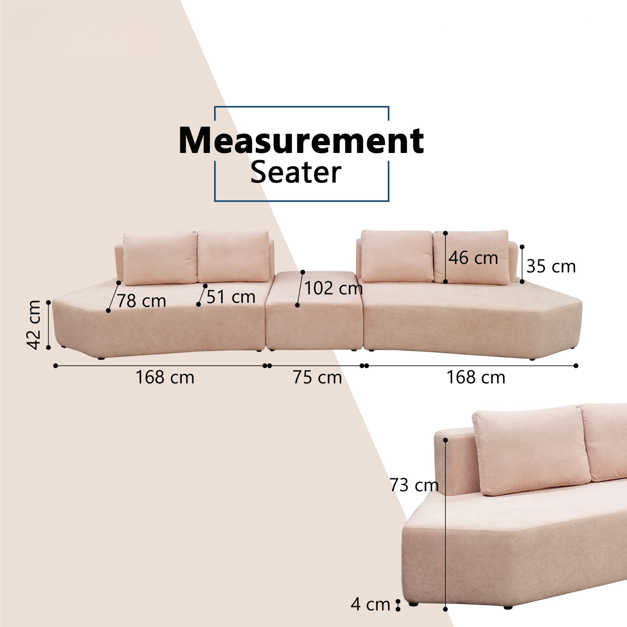 Taviel Fabric Sectional Sofa (Pet Friendly & Easy Clean)