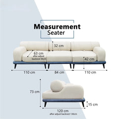 Pryla Fabric Sectional Sofa (Pet Friendly & Easy Clean) - Esteller