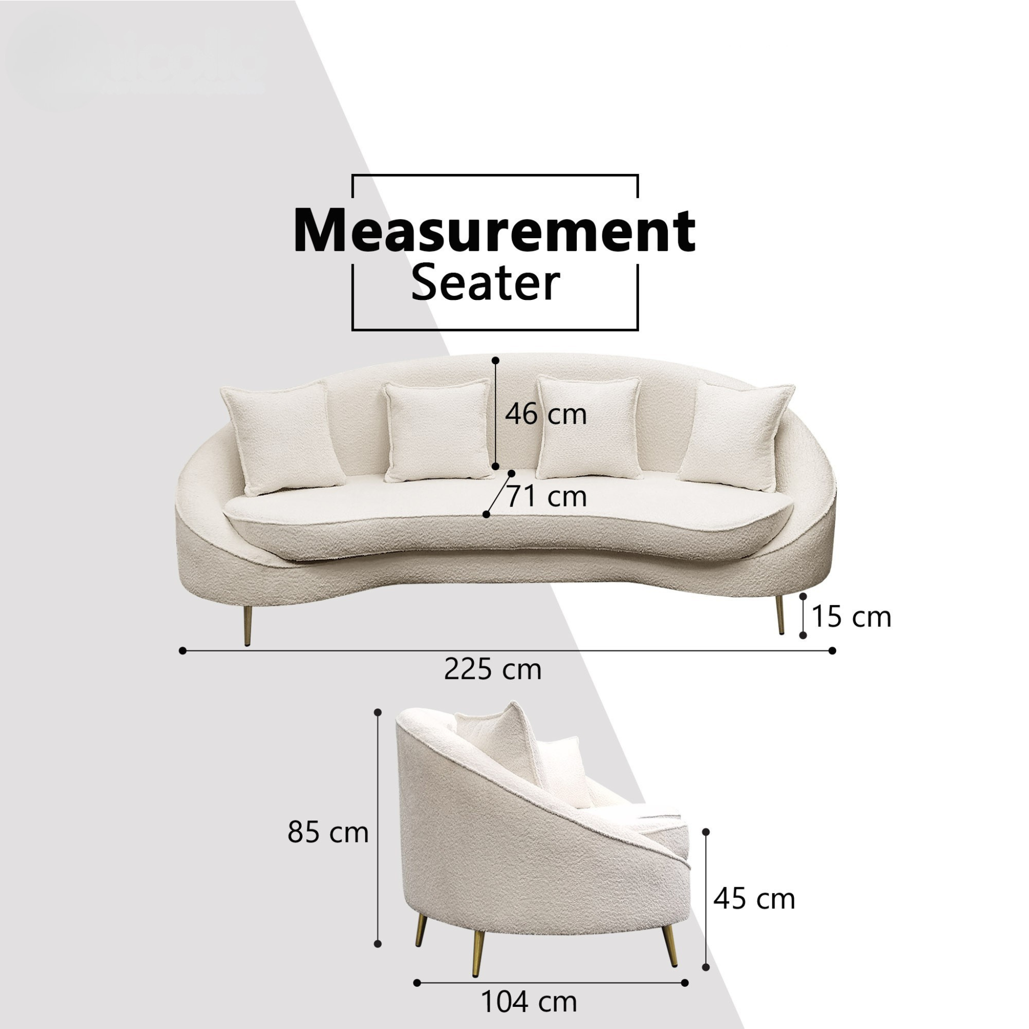 Wyra Fabric Sofa (Pet Friendly & Easy Clean)