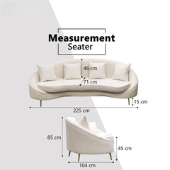 Wyra Fabric Sofa (Pet Friendly & Easy Clean)