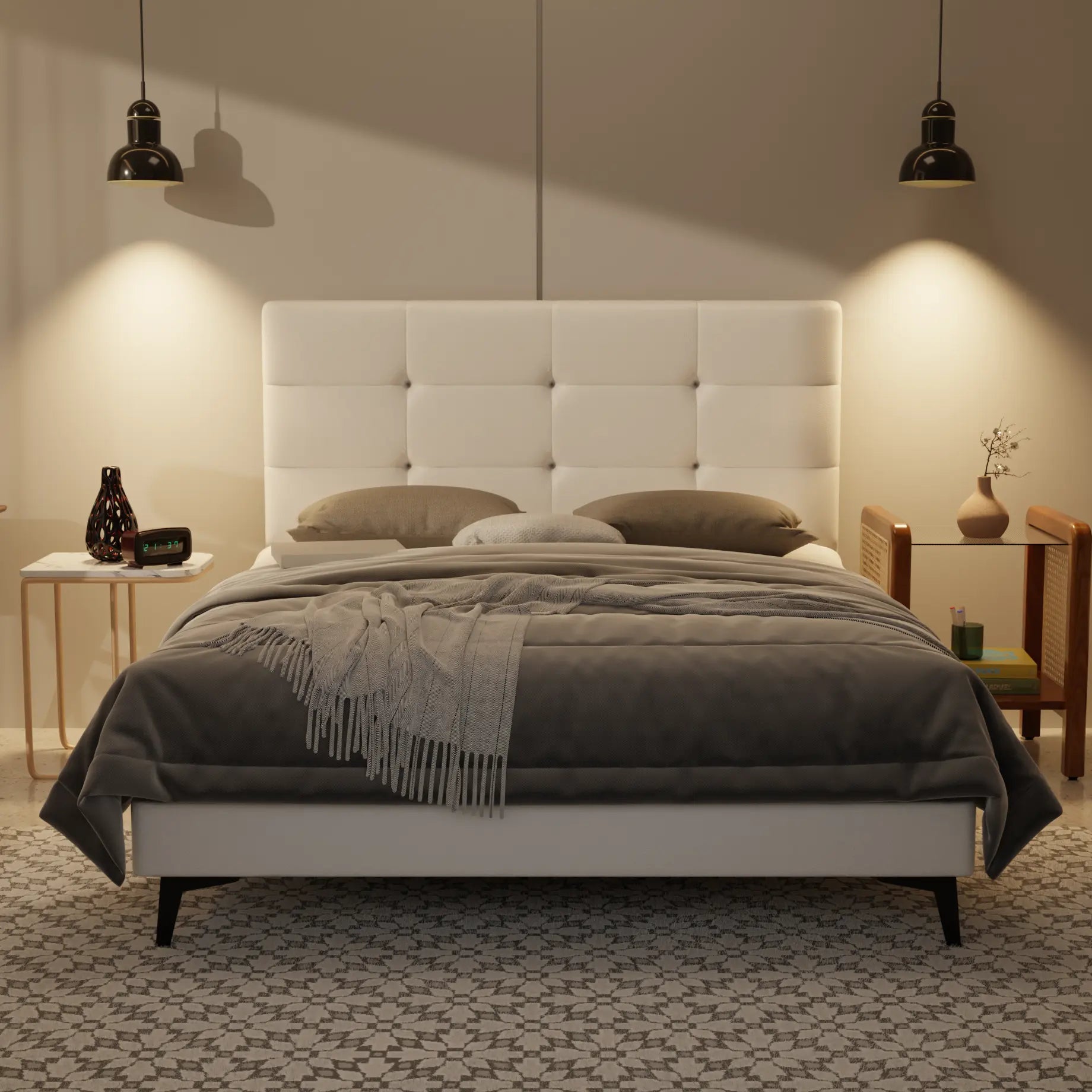 Rachelle Genuine Leather Divan Bed Frame XYXBED
