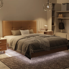 Koane Genuine Leather Floating Bed Frame (With LED) XYXBED