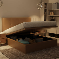 Koane Genuine Leather Storage Bed (Gas Lift) XYXBED