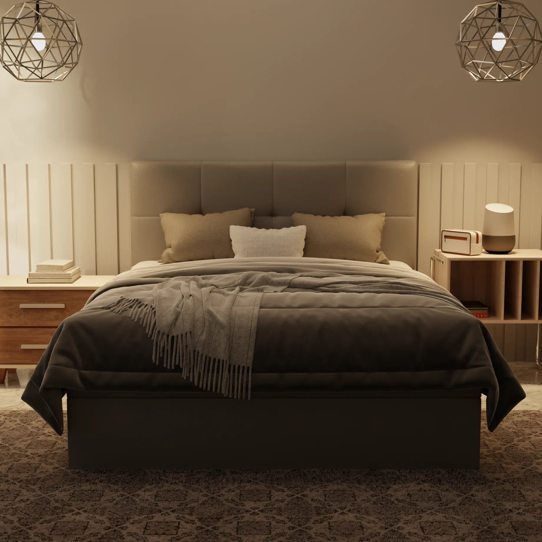Koane Genuine Leather Storage Bed (Gas Lift) XYXBED