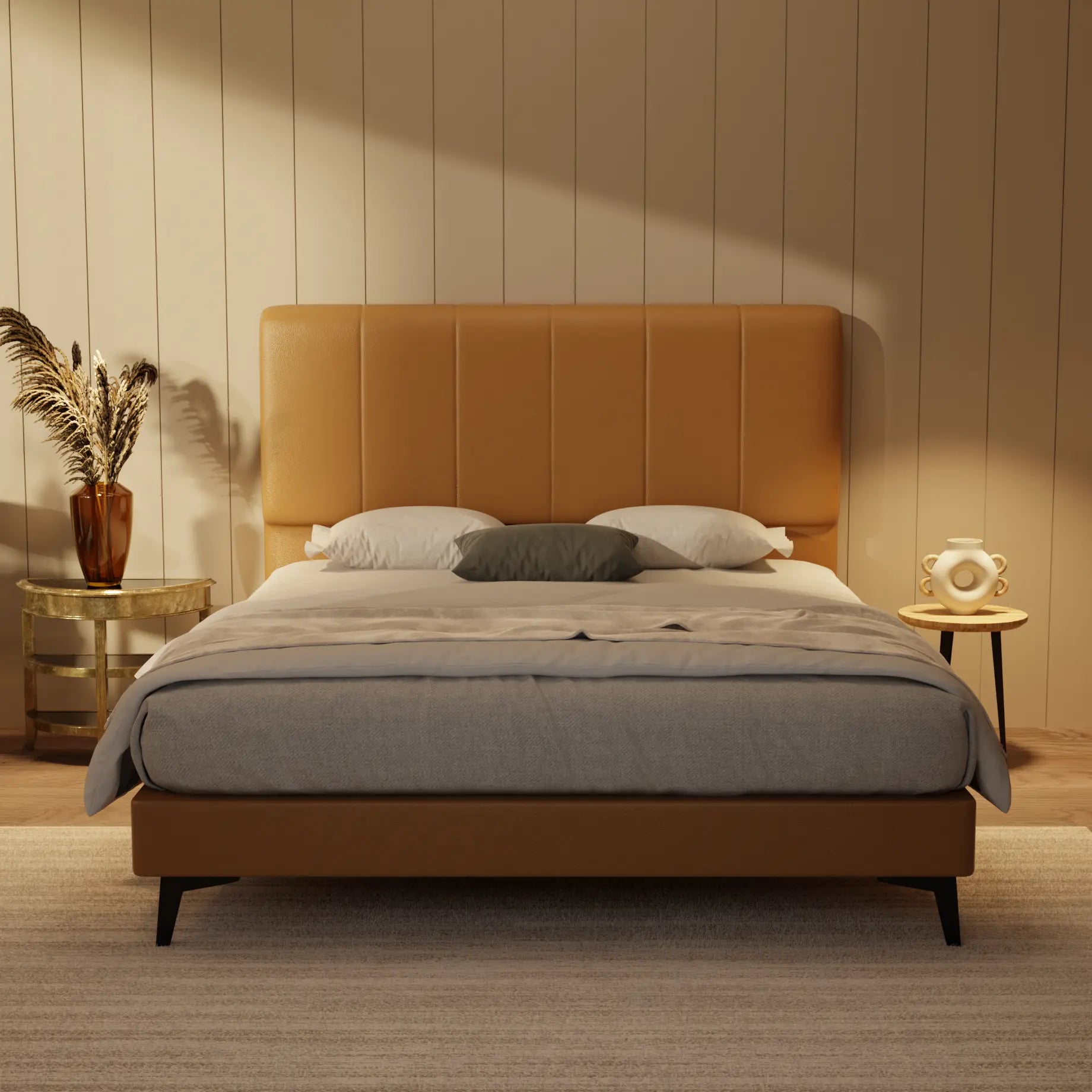 Joane Genuine Leather Divan Bed Frame XYXBED