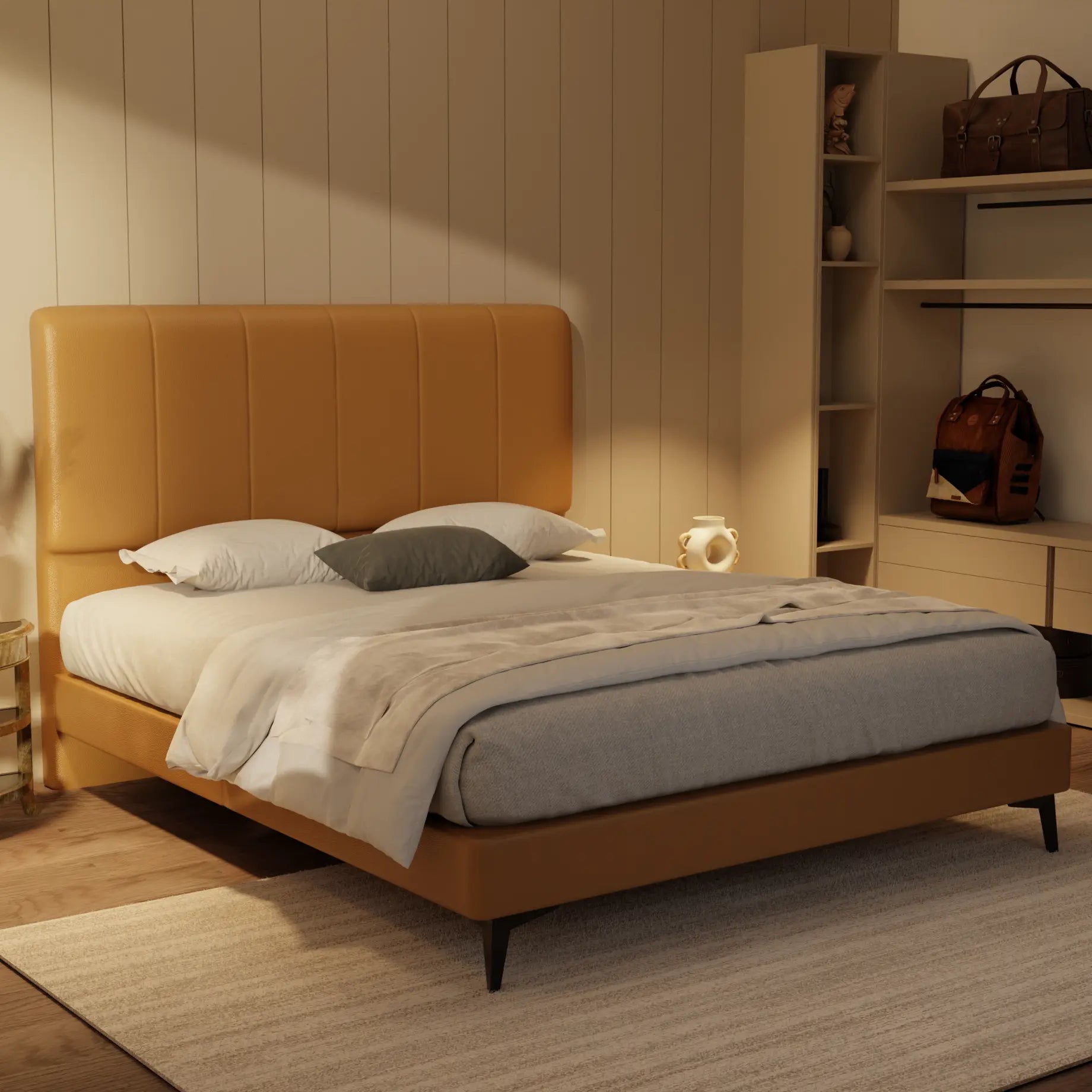 Joane Genuine Leather Divan Bed Frame XYXBED