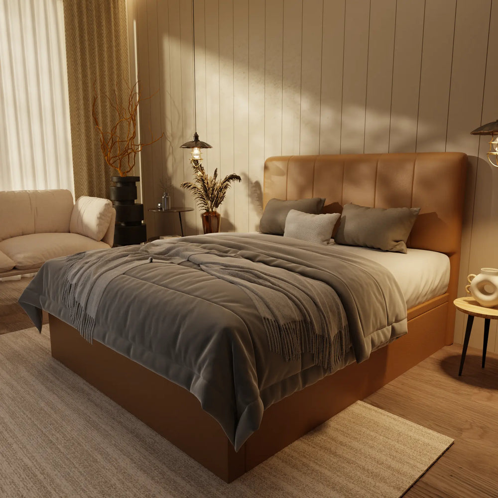 Joane Genuine Leather Storage Bed (Gas Lift) XYXBED