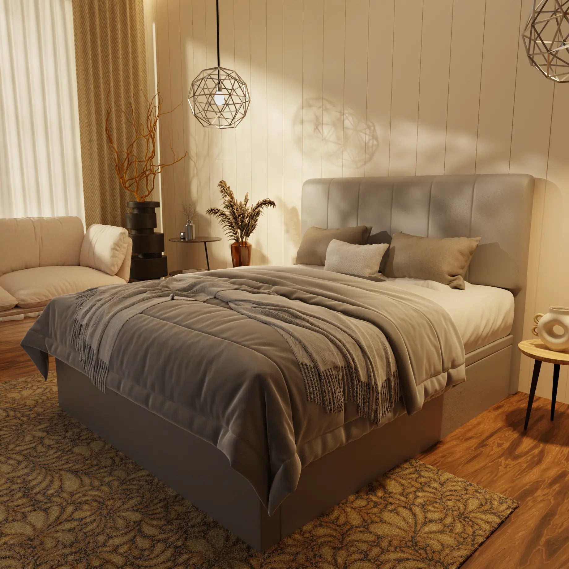 Joane Genuine Leather Storage Bed (Gas Lift) XYXBED