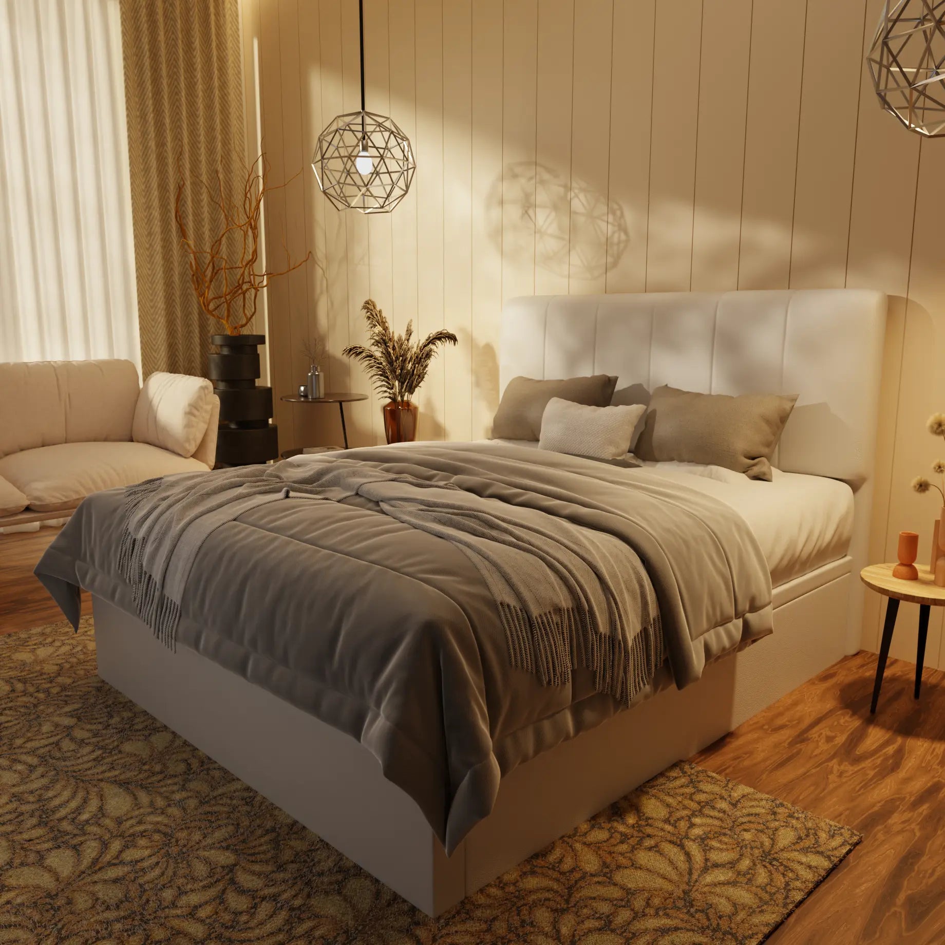 Joane Genuine Leather Storage Bed (Gas Lift) XYXBED