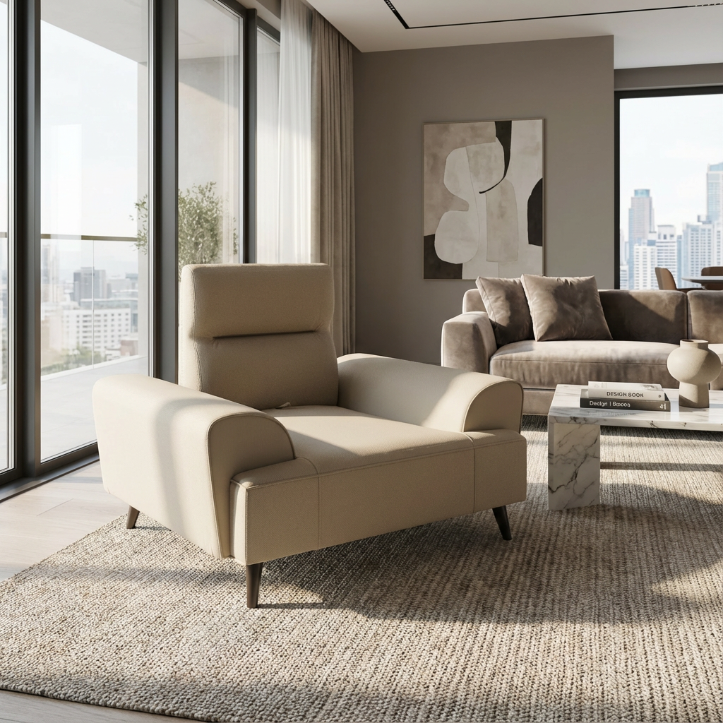 Brylor Fabric Adjustable Backrest Sofa (Pet Friendly & Easy Clean)