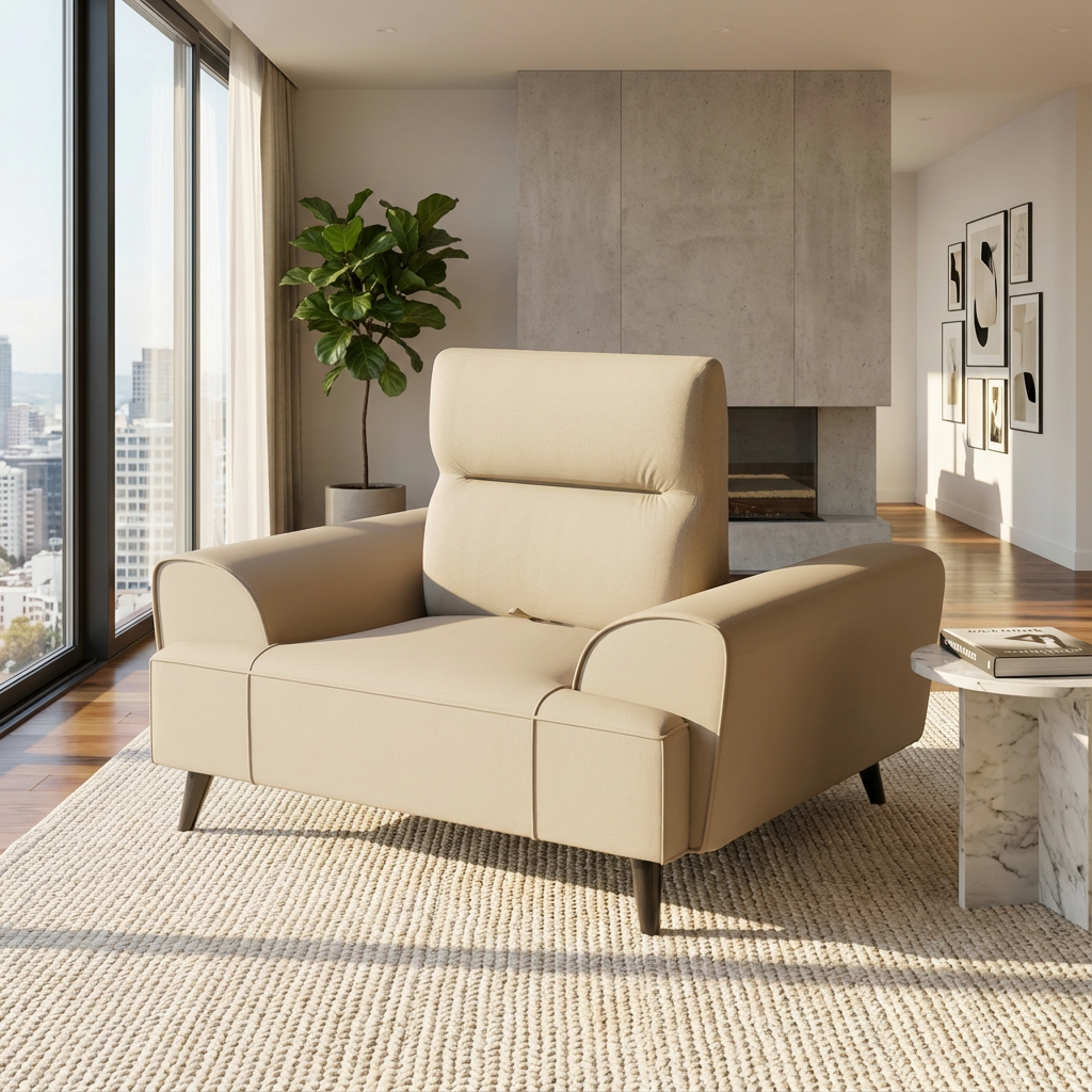 Brylor Fabric Adjustable Backrest Sofa (Pet Friendly & Easy Clean)