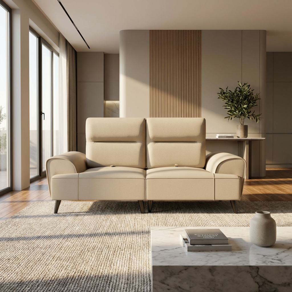 Brylor Fabric Adjustable Backrest Sofa (Pet Friendly & Easy Clean)