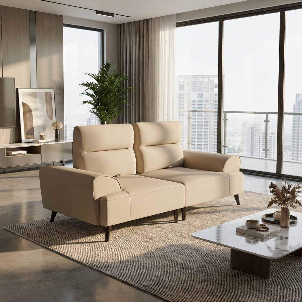 Brylor Fabric Adjustable Backrest Sofa (Pet Friendly & Easy Clean)